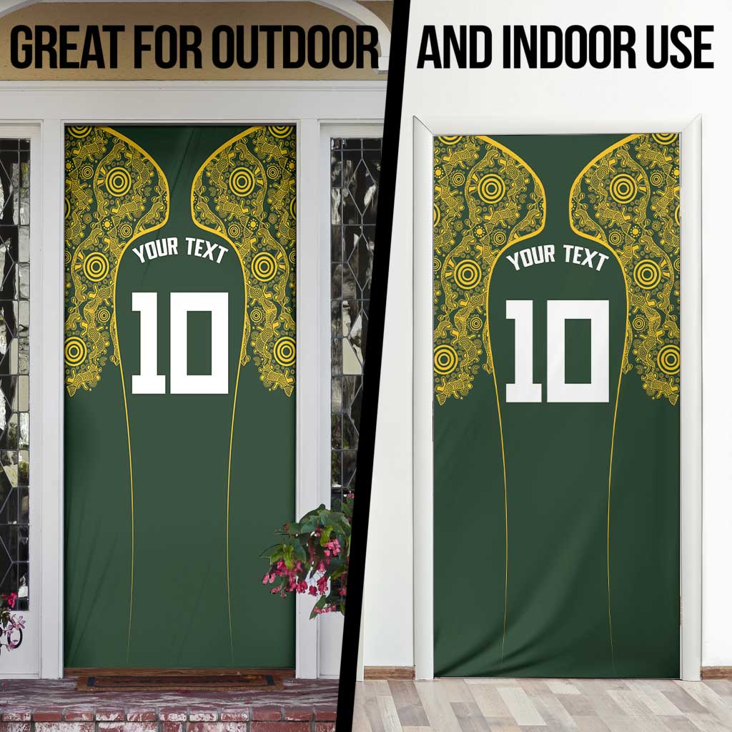 Australia Rugby Custom Door Cover Aboriginal Art Sporty Style LT03 - Polynesian Pride