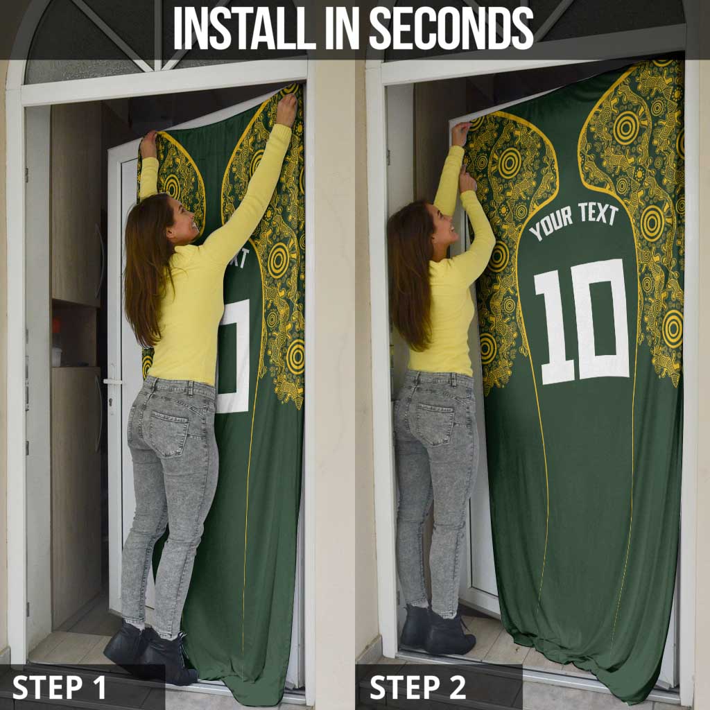 Australia Rugby Custom Door Cover Aboriginal Art Sporty Style LT03 - Polynesian Pride
