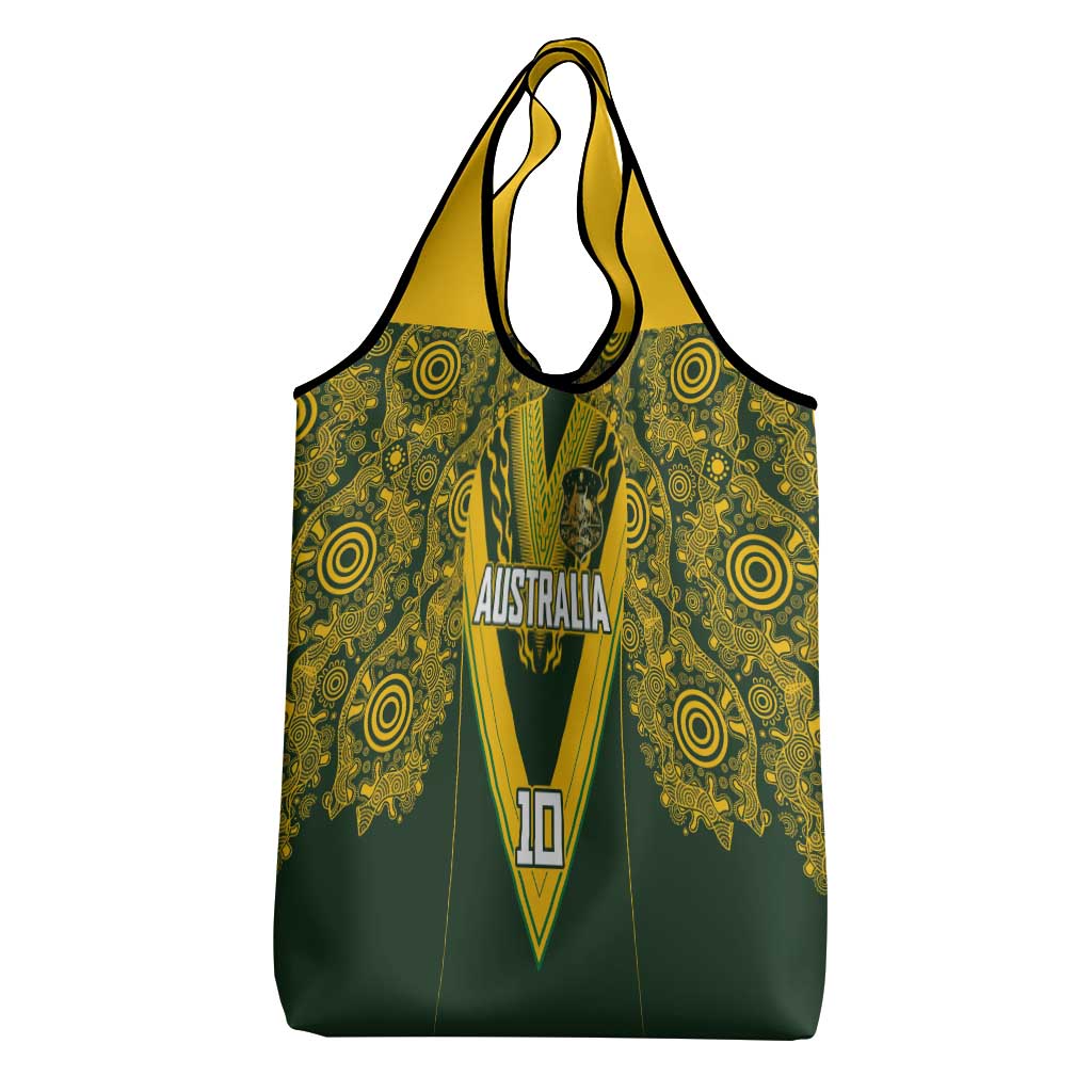 Australia Rugby Custom Grocery Bag Aboriginal Art Sporty Style LT03 - Polynesian Pride
