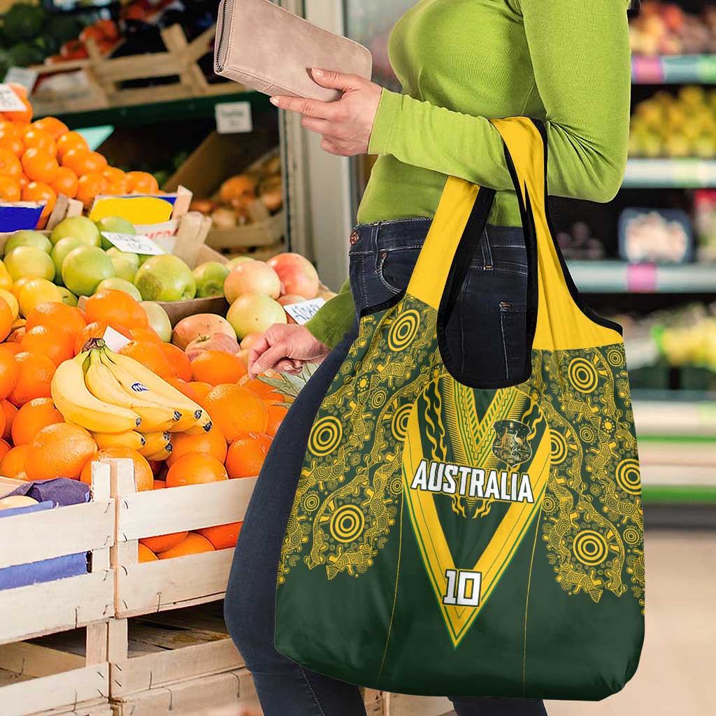 Australia Rugby Custom Grocery Bag Aboriginal Art Sporty Style LT03 - Polynesian Pride
