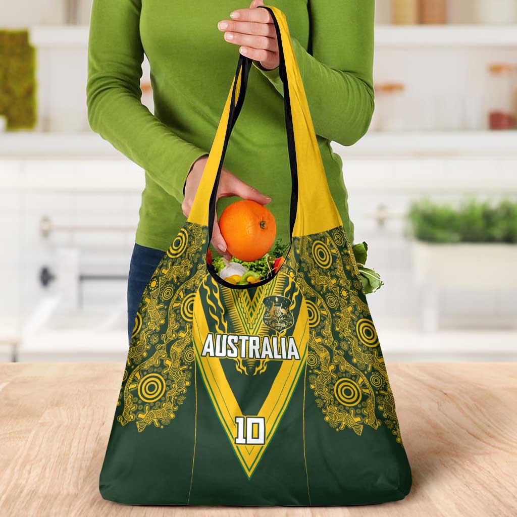 Australia Rugby Custom Grocery Bag Aboriginal Art Sporty Style LT03 - Polynesian Pride