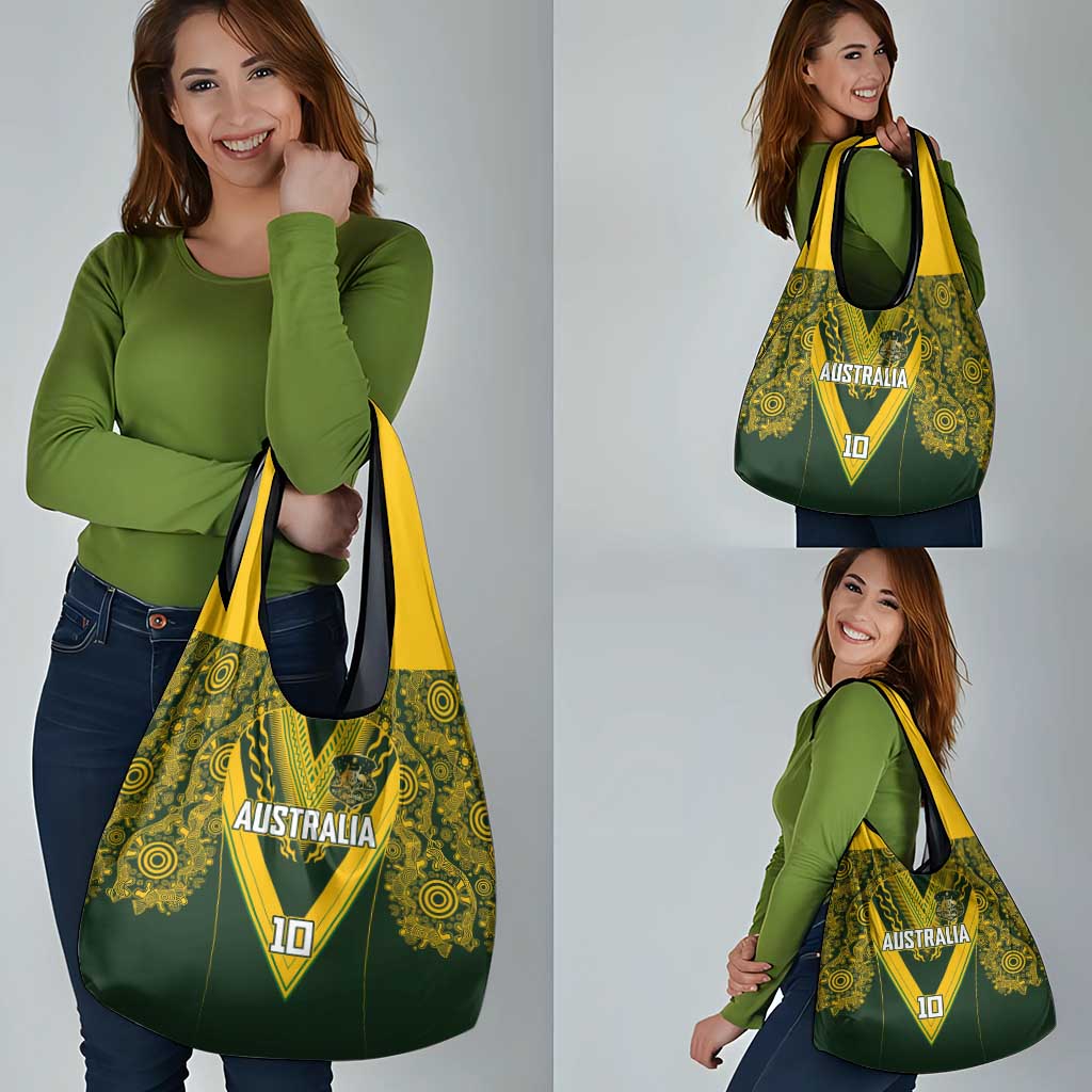 Australia Rugby Custom Grocery Bag Aboriginal Art Sporty Style LT03 - Polynesian Pride