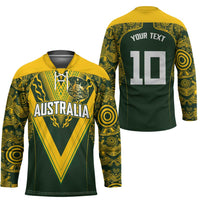 Australia Rugby Custom Hockey Jersey Aboriginal Art Sporty Style LT03 - Polynesian Pride