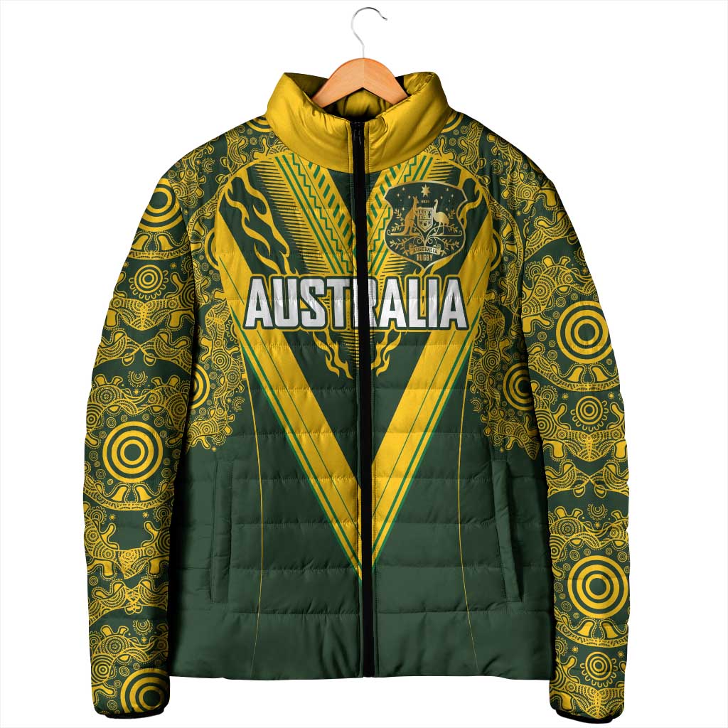 Australia Rugby Custom Padded Jacket Aboriginal Art Sporty Style LT03 - Polynesian Pride