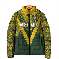 Australia Rugby Custom Padded Jacket Aboriginal Art Sporty Style LT03 - Polynesian Pride