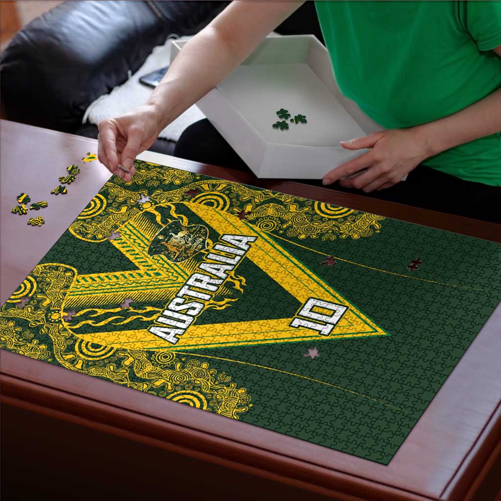 Australia Rugby Custom Puzzle Aboriginal Art Sporty Style LT03 - Polynesian Pride