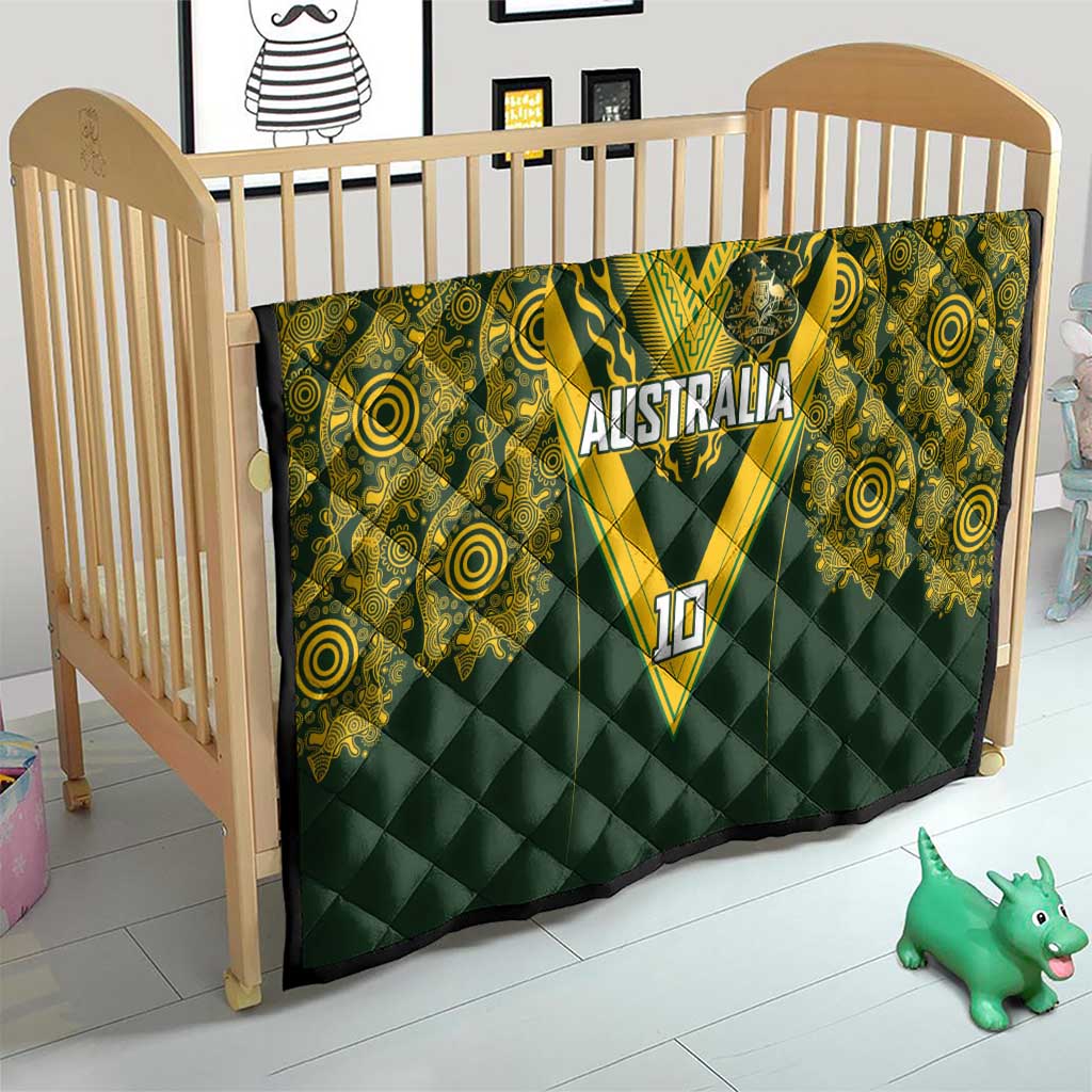 Australia Rugby Custom Quilt Aboriginal Art Sporty Style - Polynesian Pride