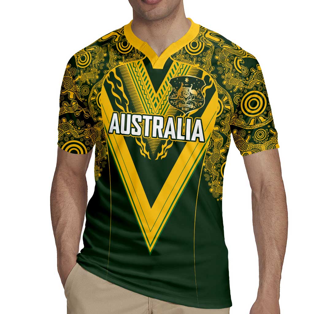 Australia Rugby Custom Rugby Jersey Aboriginal Art Sporty Style LT03 - Polynesian Pride