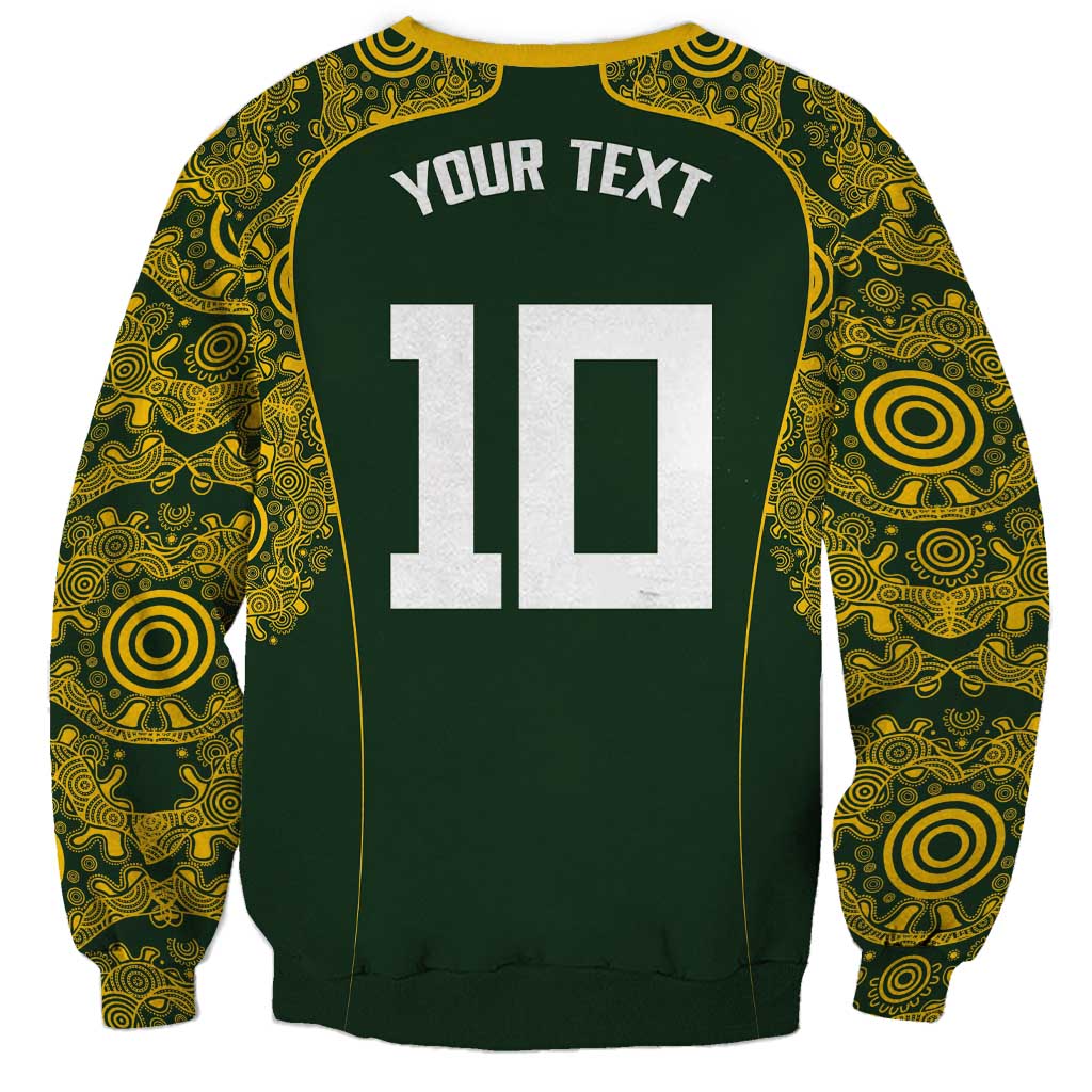 Australia Rugby Custom Sweatshirt Aboriginal Art Sporty Style LT03 - Polynesian Pride