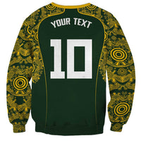 Australia Rugby Custom Sweatshirt Aboriginal Art Sporty Style LT03 - Polynesian Pride