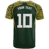 Australia Rugby Custom T Shirt Aboriginal Art Sporty Style - Polynesian Pride