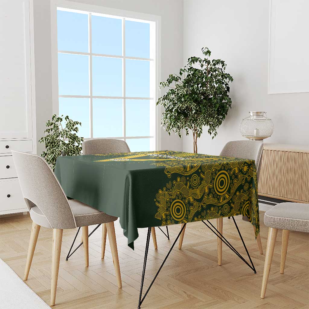 Australia Rugby Custom Tablecloth Aboriginal Art Sporty Style LT03 - Polynesian Pride