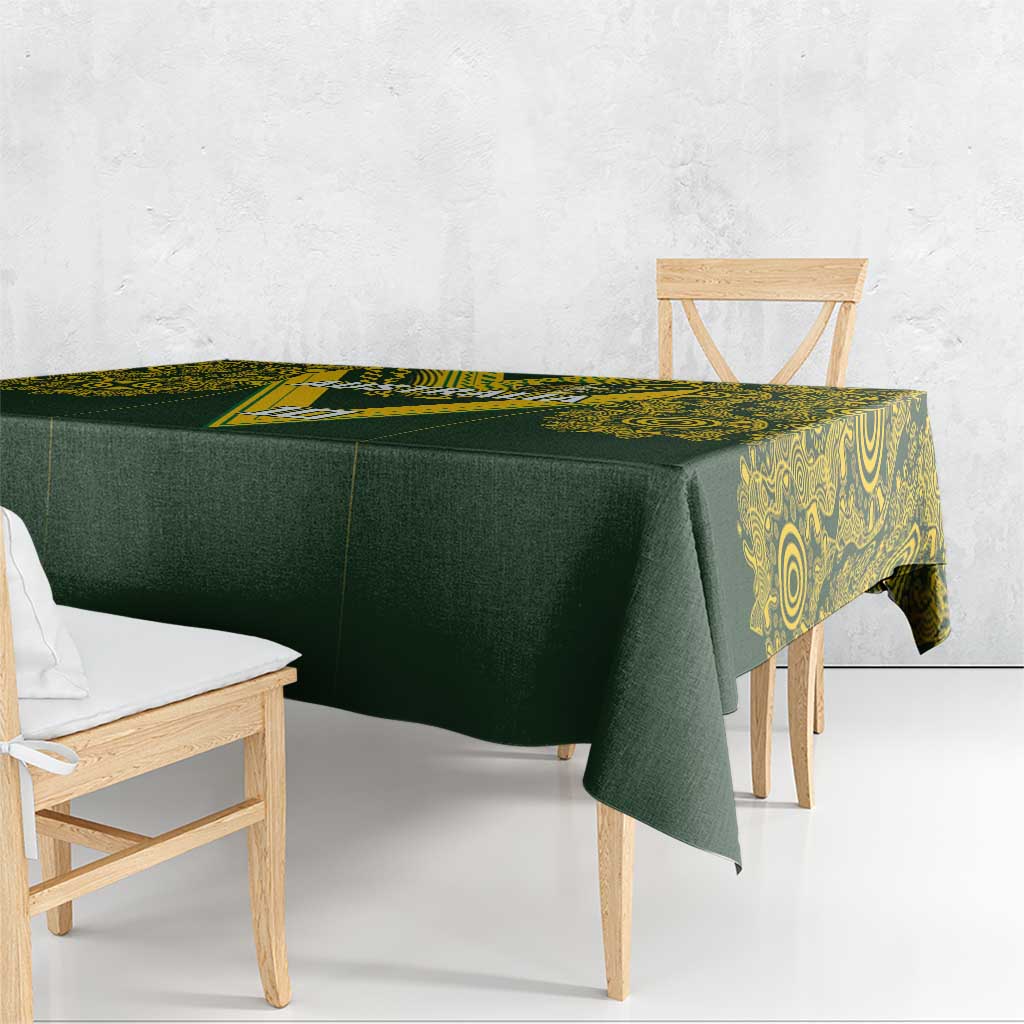 Australia Rugby Custom Tablecloth Aboriginal Art Sporty Style LT03 - Polynesian Pride