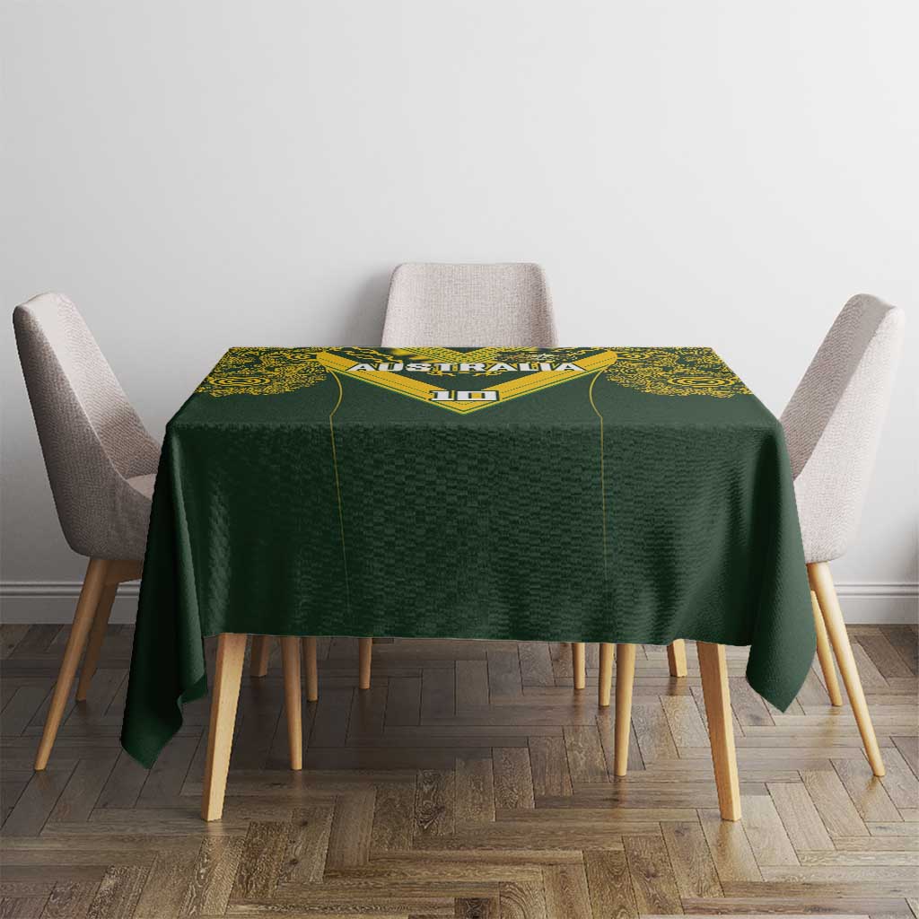 Australia Rugby Custom Tablecloth Aboriginal Art Sporty Style LT03 - Polynesian Pride
