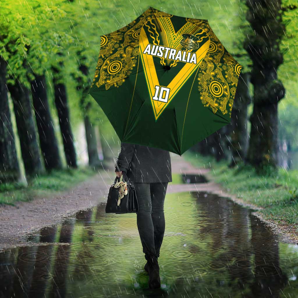 Australia Rugby Custom Umbrella Aboriginal Art Sporty Style LT03 - Polynesian Pride