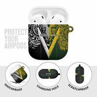 Aotearoa Australia Rugby AirPods Case Maori and Aboriginal Art Sporty Style - Polynesian Pride