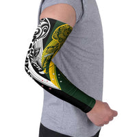 Aotearoa Australia Rugby Custom Arm Sleeves Maori and Aboriginal Art Sporty Style - Polynesian Pride