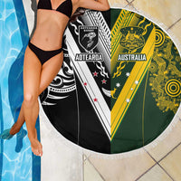 Aotearoa Australia Rugby Beach Blanket Maori and Aboriginal Art Sporty Style LT03 - Polynesian Pride