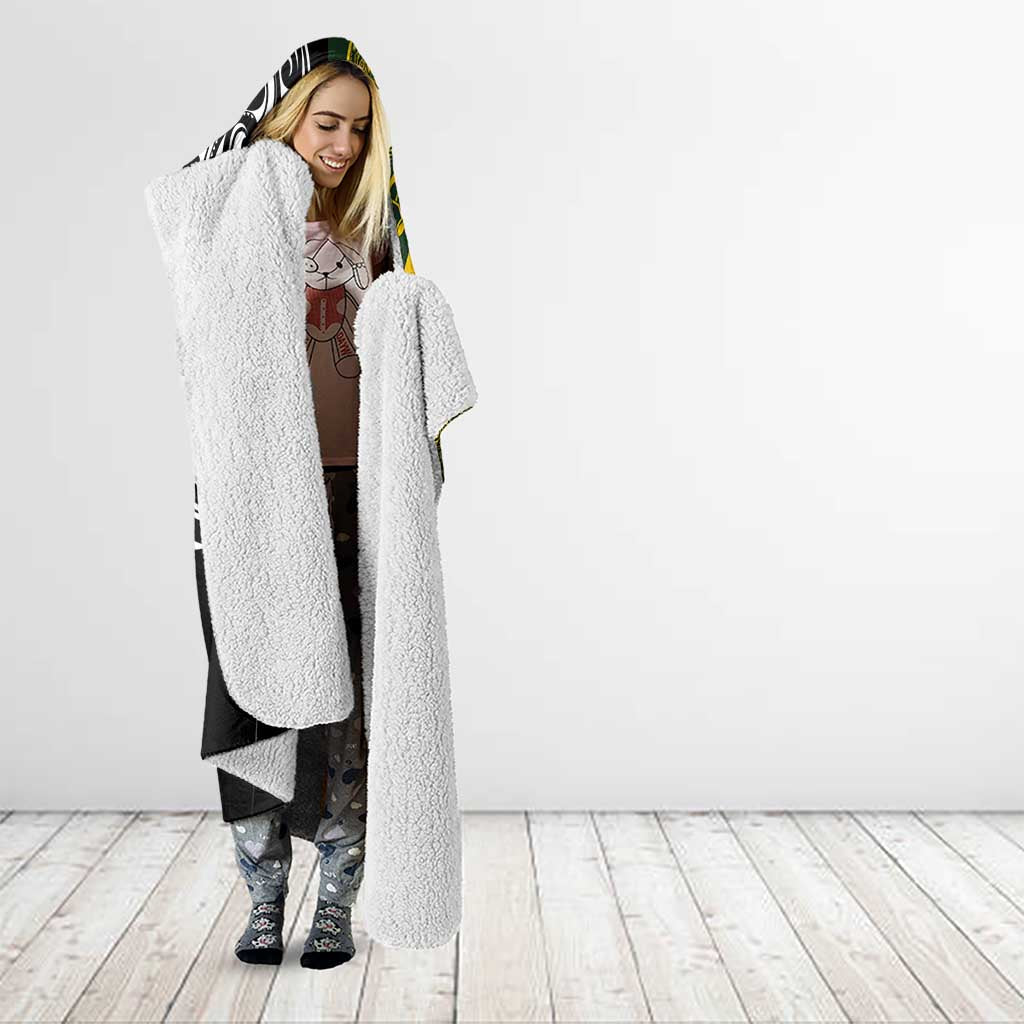 Aotearoa Australia Rugby Hooded Blanket Maori and Aboriginal Art Sporty Style - Polynesian Pride