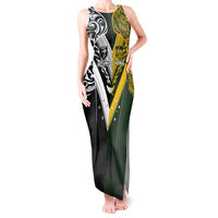 Aotearoa Australia Rugby Custom Tank Maxi Dress Maori and Aboriginal Art Sporty Style - Polynesian Pride