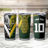 Aotearoa Australia Rugby Custom Tumbler Cup Maori and Aboriginal Art Sporty Style - Polynesian Pride