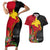 Papua New Guinea Couples Matching Short Sleeve Bodycon Dress and Hawaiian Shirt Birds Of Paradise Mix Tropical Flower Polynesian Pattern LT03 Red - Polynesian Pride