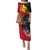 Papua New Guinea Puletasi Birds Of Paradise Mix Tropical Flower Polynesian Pattern LT03 Long Dress Red - Polynesian Pride