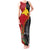 Papua New Guinea Tank Maxi Dress Birds Of Paradise Mix Tropical Flower Polynesian Pattern LT03 Women Red - Polynesian Pride