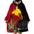 Custom Papua New Guinea Wearable Blanket Hoodie Birds Of Paradise Mix Tropical Flower Polynesian Pattern LT03 - Polynesian Pride