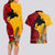 Papua New Guinea Couples Matching Long Sleeve Bodycon Dress and Hawaiian Shirt Birds Of Paradise Mix Tropical Flower Polynesian Pattern LT03 - Polynesian Pride