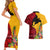 Papua New Guinea Couples Matching Short Sleeve Bodycon Dress and Hawaiian Shirt Birds Of Paradise Mix Tropical Flower Polynesian Pattern LT03 - Polynesian Pride