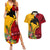 Papua New Guinea Couples Matching Summer Maxi Dress and Hawaiian Shirt Birds Of Paradise Mix Tropical Flower Polynesian Pattern LT03 Yellow - Polynesian Pride