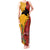 Papua New Guinea Tank Maxi Dress Birds Of Paradise Mix Tropical Flower Polynesian Pattern LT03 Women Yellow - Polynesian Pride