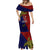 Papua New Guinea Central Province Mermaid Dress PNG Birds Of Paradise Polynesian Arty Style LT03 - Polynesian Pride