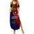 Papua New Guinea Central Province Summer Maxi Dress PNG Birds Of Paradise Polynesian Arty Style LT03 Women Red - Polynesian Pride