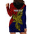 Custom Papua New Guinea Central Province Hoodie Dress PNG Birds Of Paradise Polynesian Arty Style LT03 - Polynesian Pride