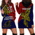 Custom Papua New Guinea Central Province Hoodie Dress PNG Birds Of Paradise Polynesian Arty Style LT03 - Polynesian Pride