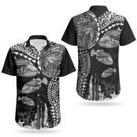 Hawaiian Reef Triggerfish Couples Matching Tank Maxi Dress and Hawaiian Shirt Polynesian Art with Tribal Humuhumunukunukuapua'a LT03 - Polynesian Pride