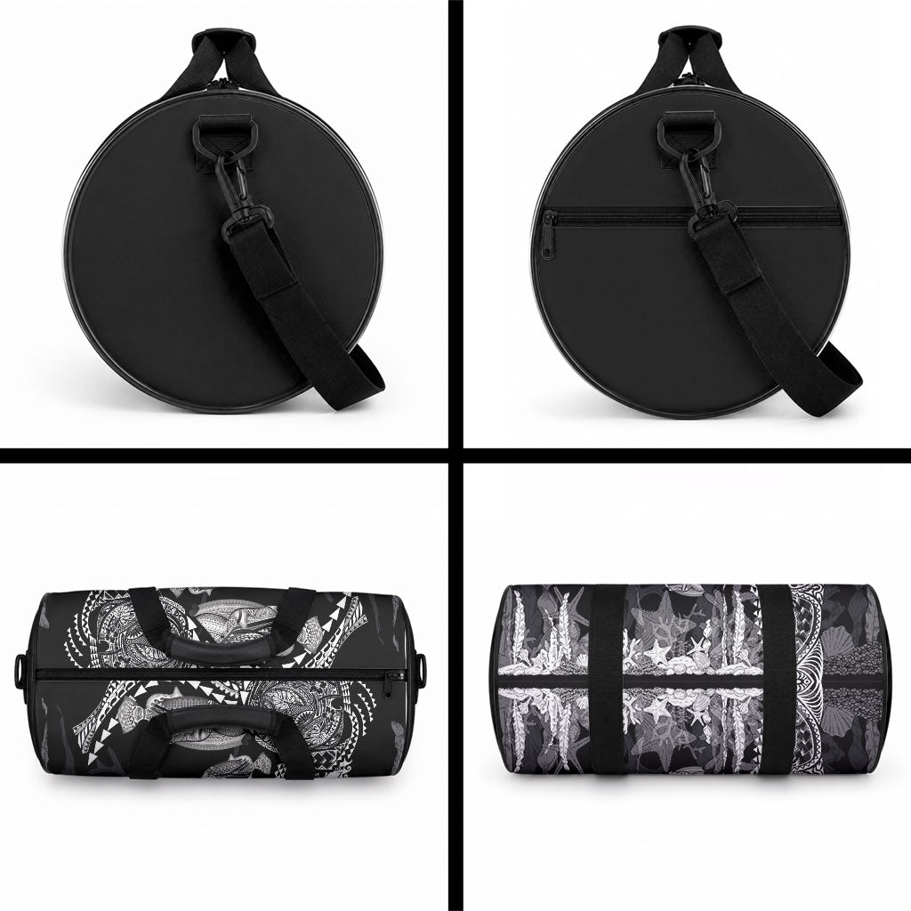 Hawaiian Reef Triggerfish Duffle Bag Polynesian Art with Tribal Humuhumunukunukuapua'a