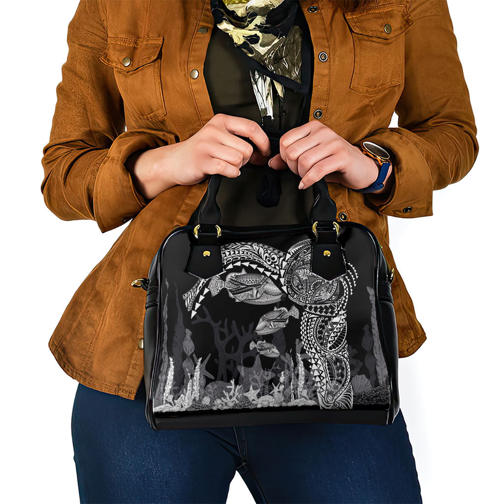 Hawaiian Reef Triggerfish Shoulder Handbag Polynesian Art with Tribal Humuhumunukunukuapua'a LT03 - Polynesian Pride