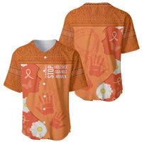 International Day for the Elimination of Violence Against Women Baseball Jersey Polynesian Pattern