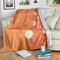 International Day for the Elimination of Violence Against Women Blanket Polynesian Pattern LT03 Orange - Polynesian Pride