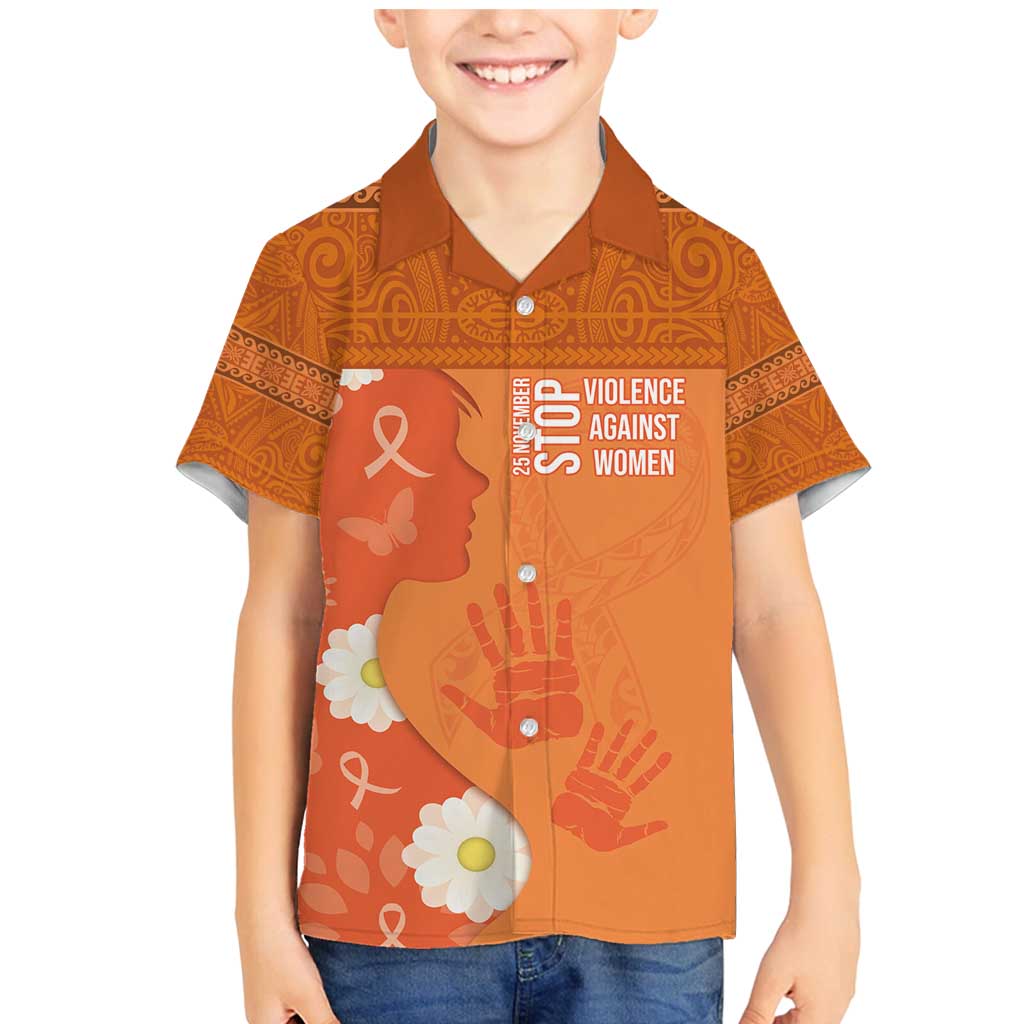 International Day for the Elimination of Violence Against Women Family Matching Mermaid Dress and Hawaiian Shirt Polynesian Pattern