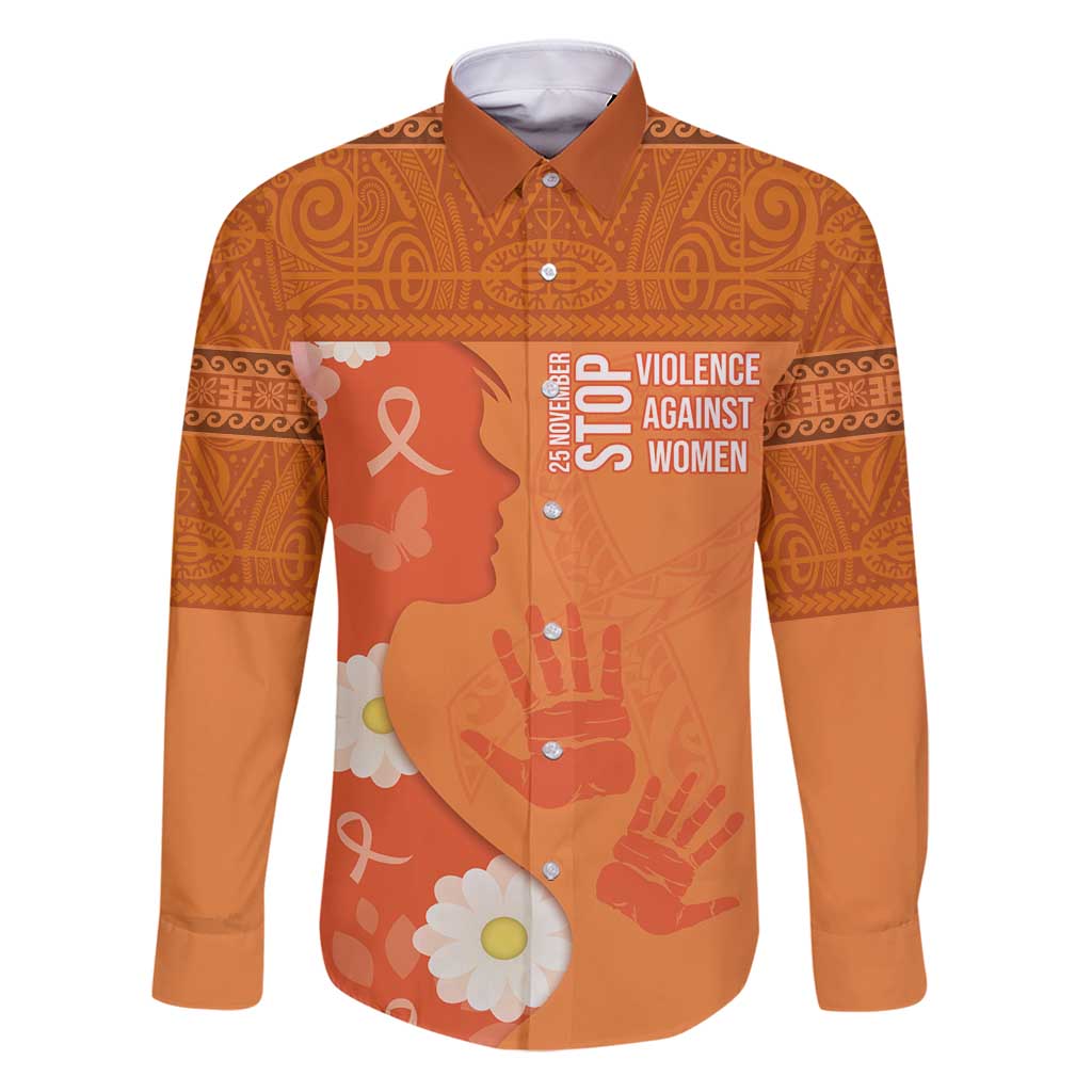 International Day for the Elimination of Violence Against Women Family Matching Puletasi and Hawaiian Shirt Polynesian Pattern