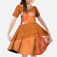 International Day for the Elimination of Violence Against Women Family Matching Tank Maxi Dress and Hawaiian Shirt Polynesian Pattern