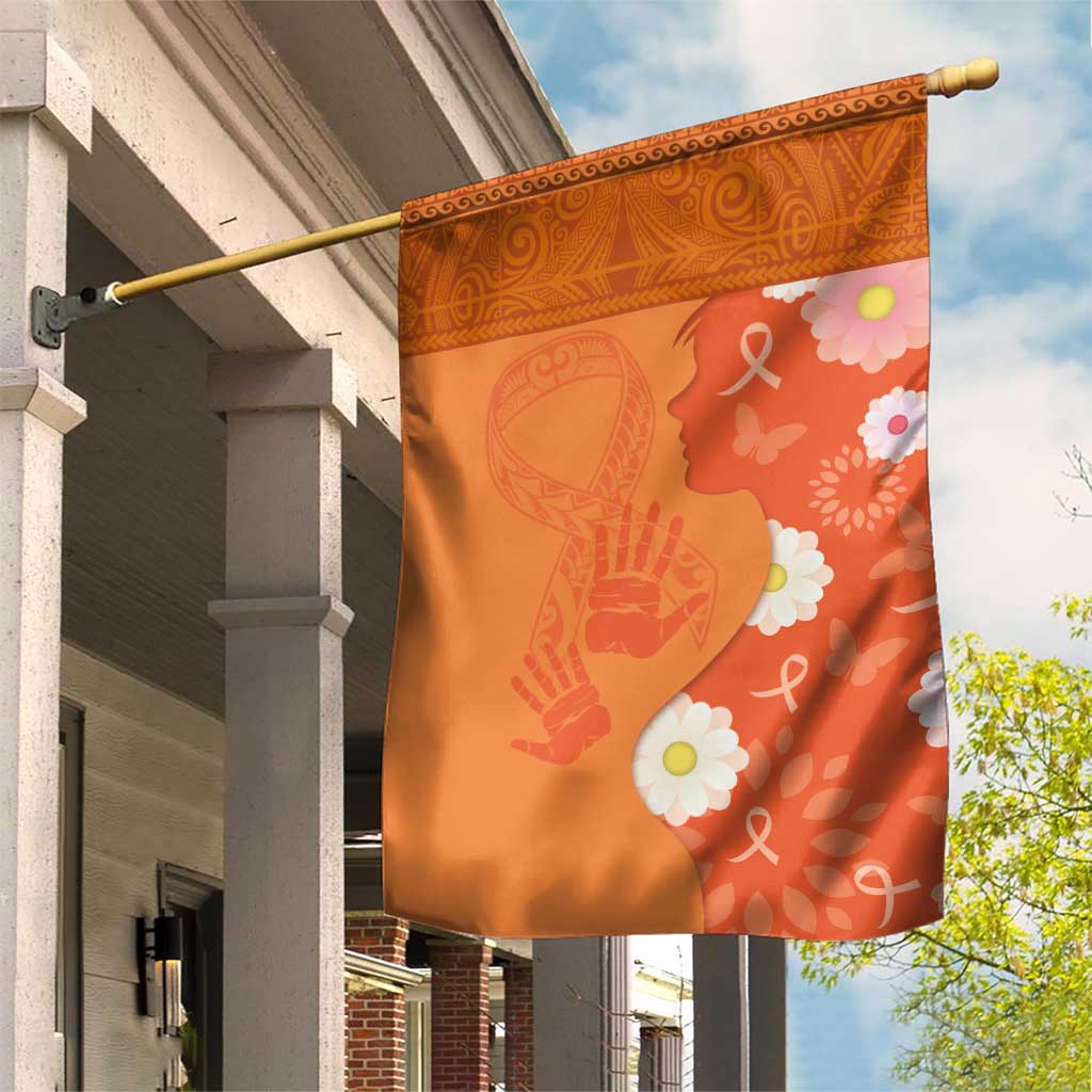 International Day for the Elimination of Violence Against Women Garden Flag Polynesian Pattern LT03 House Flag Orange - Polynesian Pride