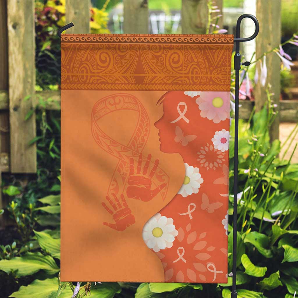 International Day for the Elimination of Violence Against Women Garden Flag Polynesian Pattern LT03 Garden Flag Orange - Polynesian Pride