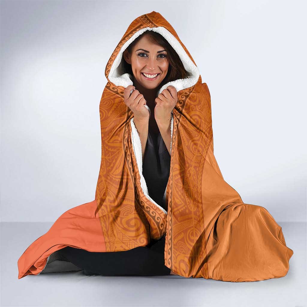 International Day for the Elimination of Violence Against Women Hooded Blanket Polynesian Pattern LT03 - Polynesian Pride