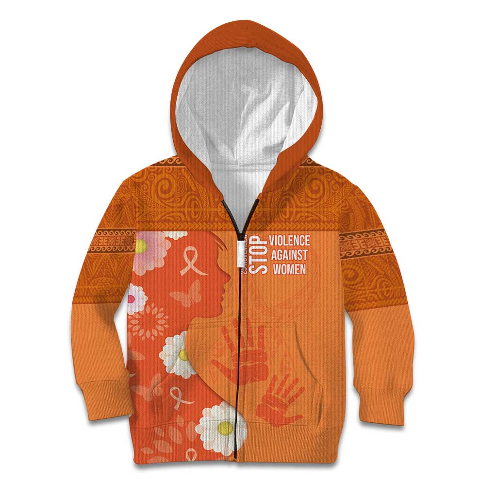 International Day for the Elimination of Violence Against Women Kid Hoodie Polynesian Pattern
