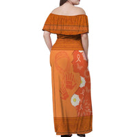 International Day for the Elimination of Violence Against Women Off Shoulder Maxi Dress Polynesian Pattern LT03 - Polynesian Pride